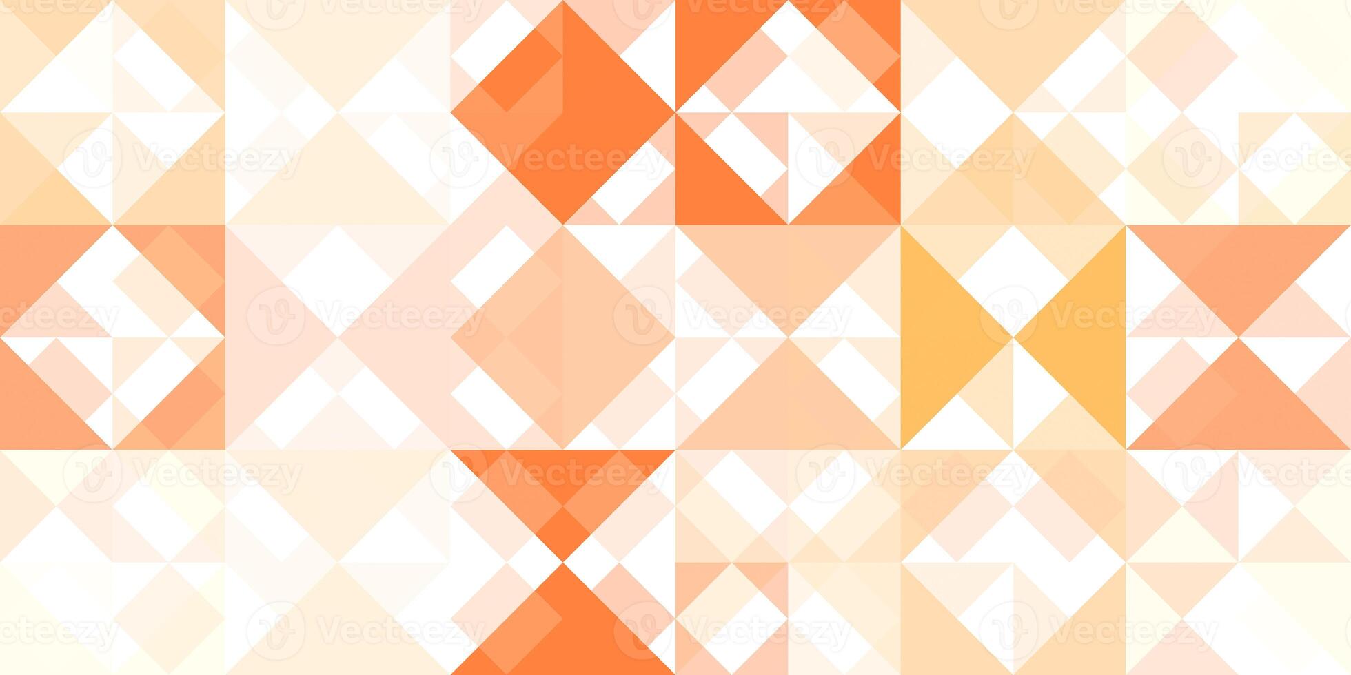 Geometric background pattern. Brown orange white. Seamless different normal shapes colored geometric minimal design. photo