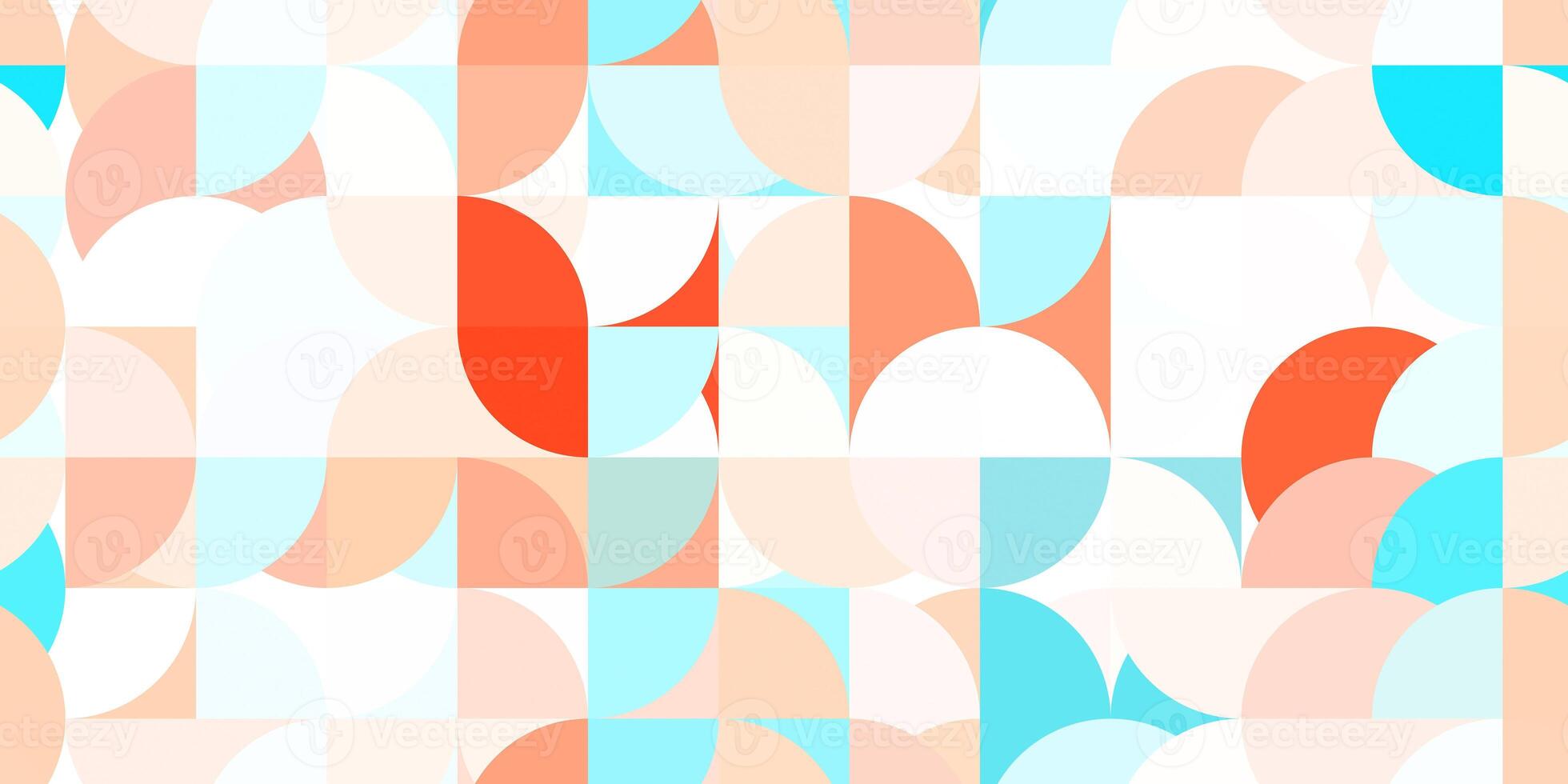 Beige red blue simple geometric graphic backdrop. Awesome color curves education surface. photo