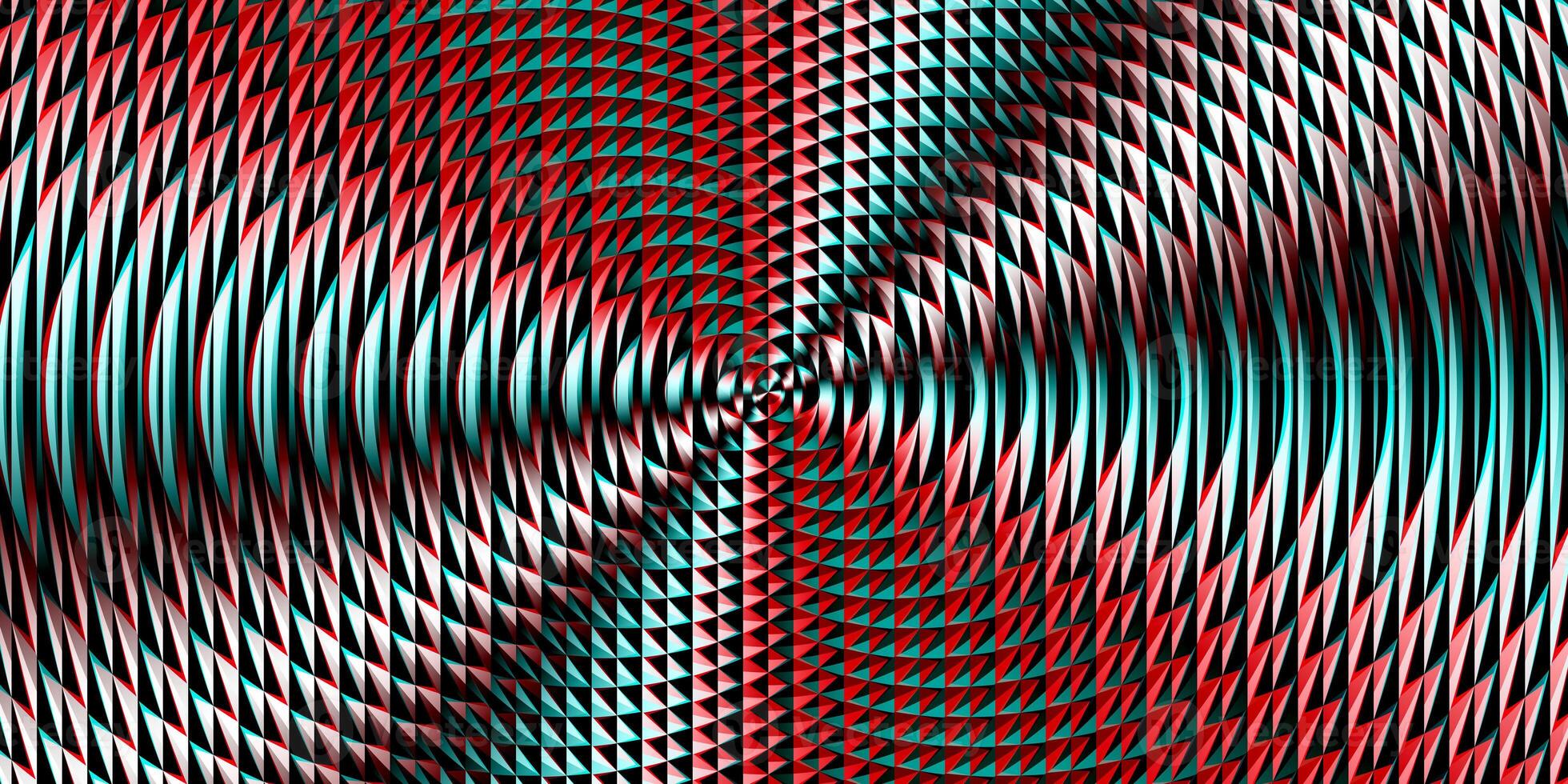 Red blue striped circles searchlight screen optical. Lamp flare glow. Fresnel lens pattern. Spotlight glass art texture. Projector lens background creative. photo