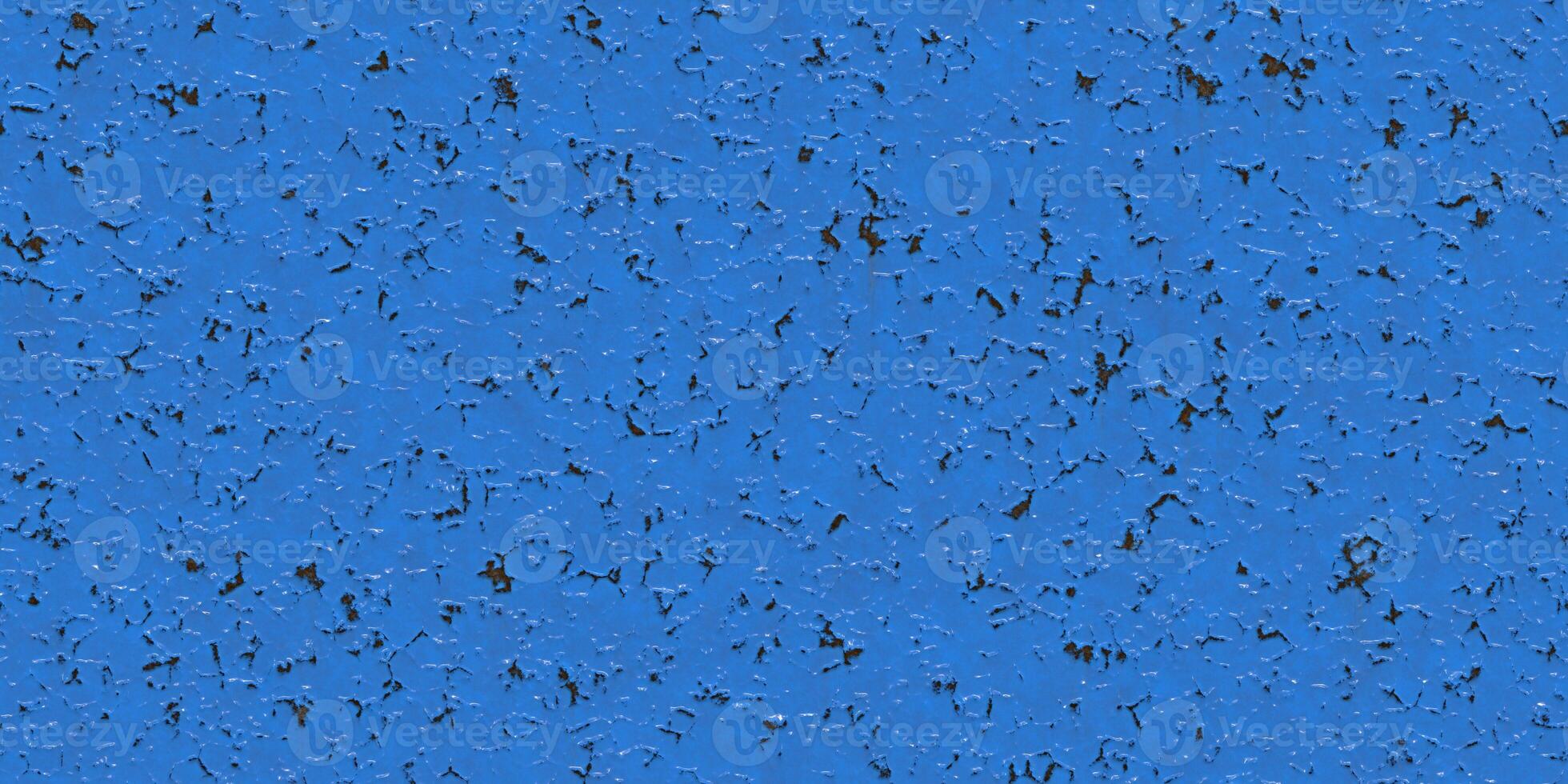 Dirty Blue Painted Rusted Metal Pattern. Seamless Transition. photo