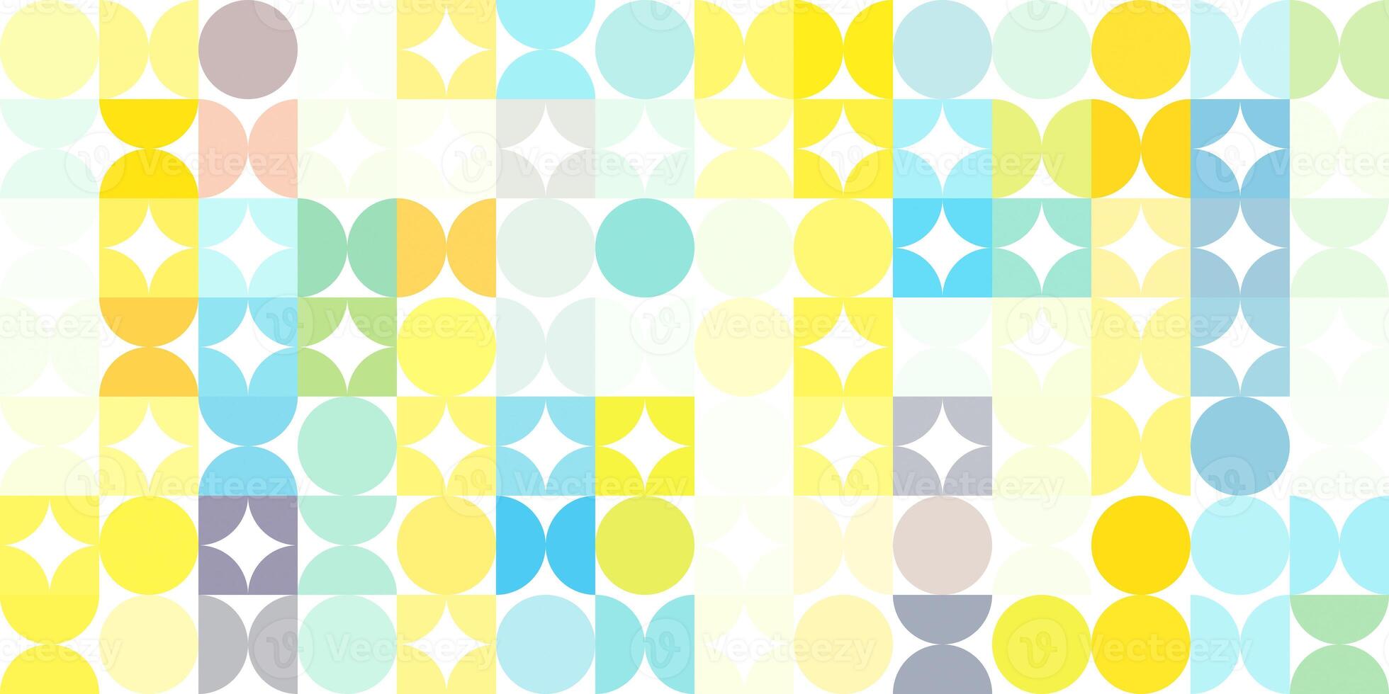 Yellow blue colored modern geometry half circles backgrounds. Rounded colorful creative design texture. photo
