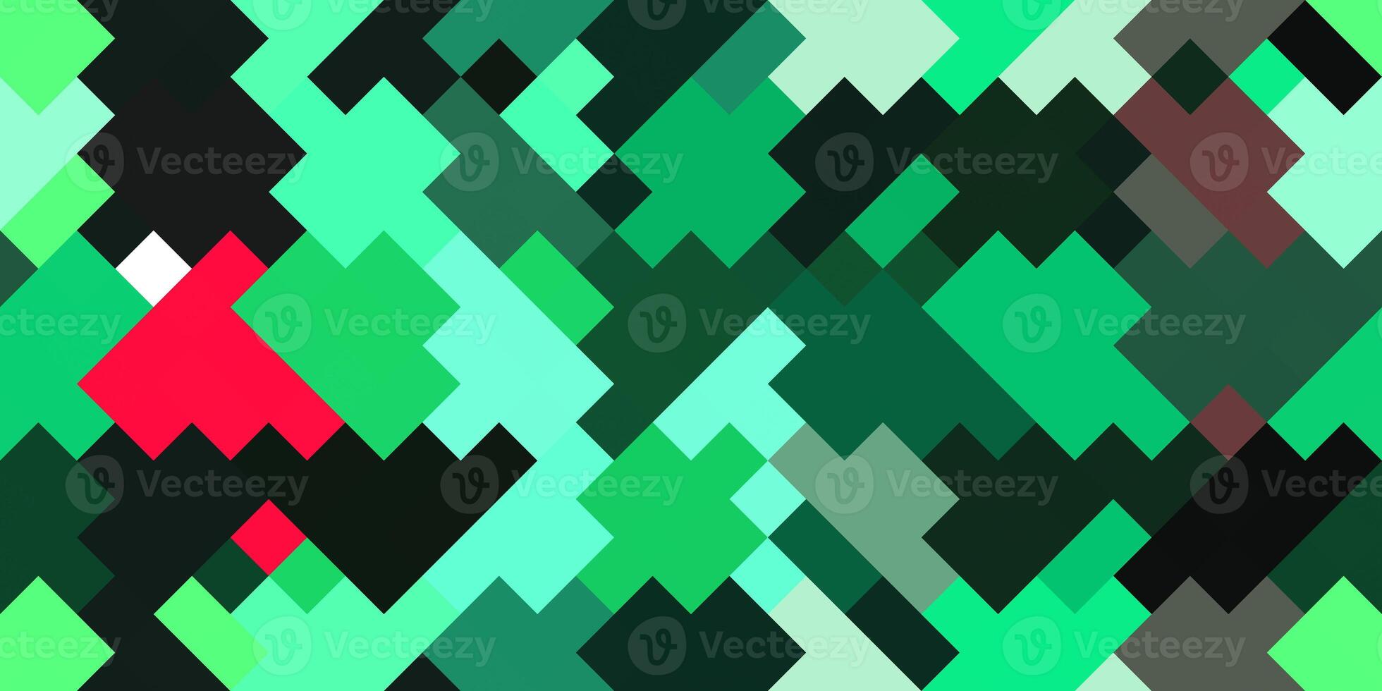 Green red pixelated color background. Colored geometric pixelate texture. photo