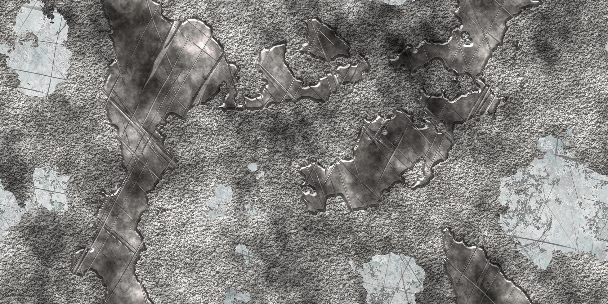 Polished Dirty Steel Sheet Background. Seamless Scratched Metal Texture. Shiny Metal Sheet Backdrop. Grungy Metal Scratches Backdrop. photo