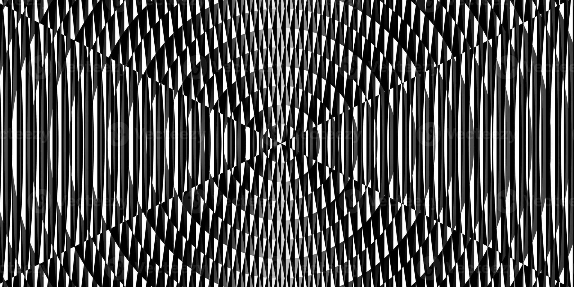 Black and white striped circles fresnel lens pattern. Spotlight glass art texture. Projector lens background creative. Searchlight screen optical. Lamp flare glow. photo