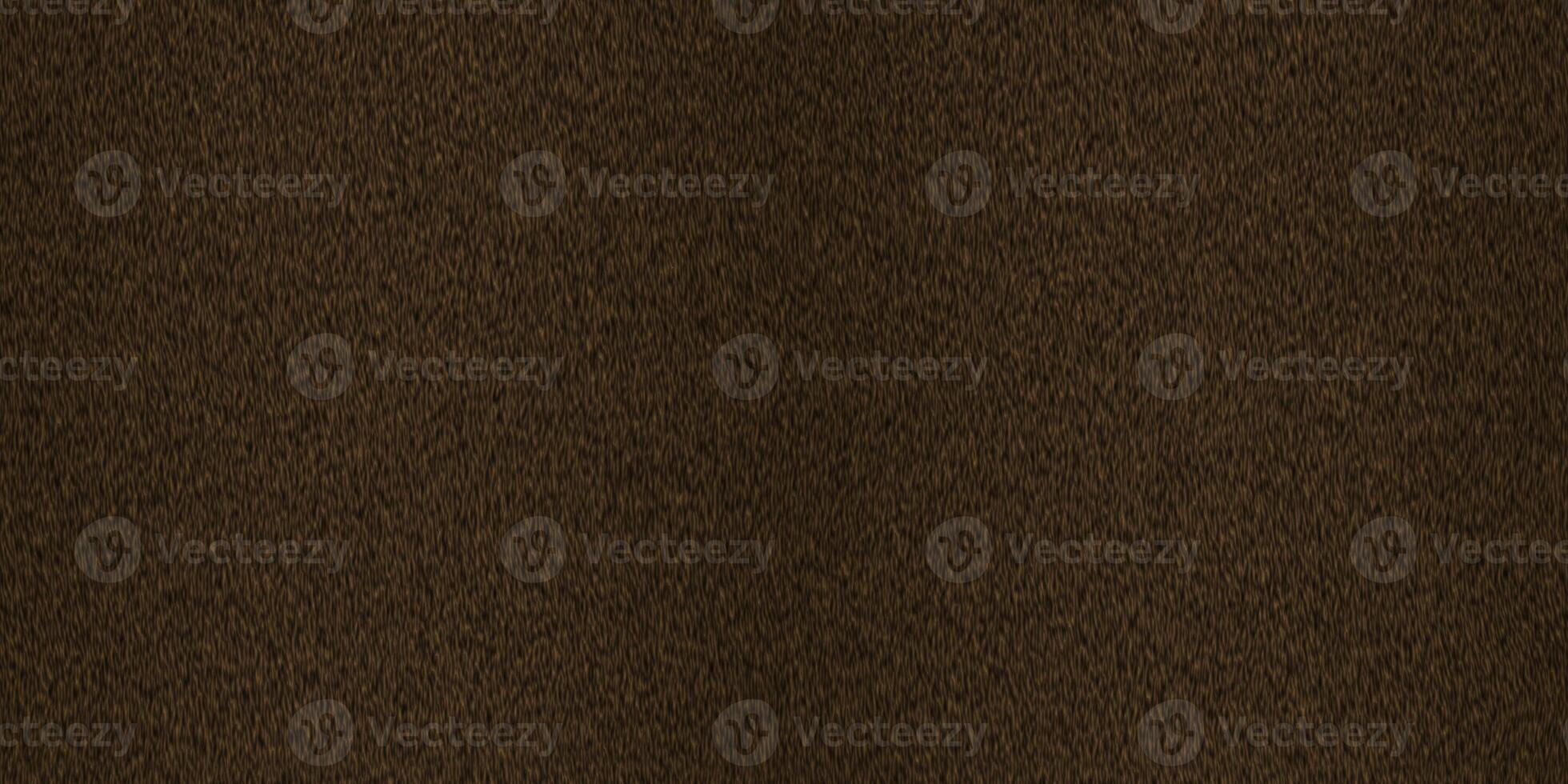 Dark brown wool texture. Fur background. Warm surface. Hairy pattern. Furry backdrop. Wild animal design. Fuzzy fashion creative. photo