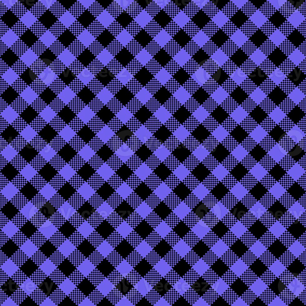 Gingham Pattern. Seamless medium slate blue black two-color diagonal check pattern. Good for shirts, blouses, dresses. photo