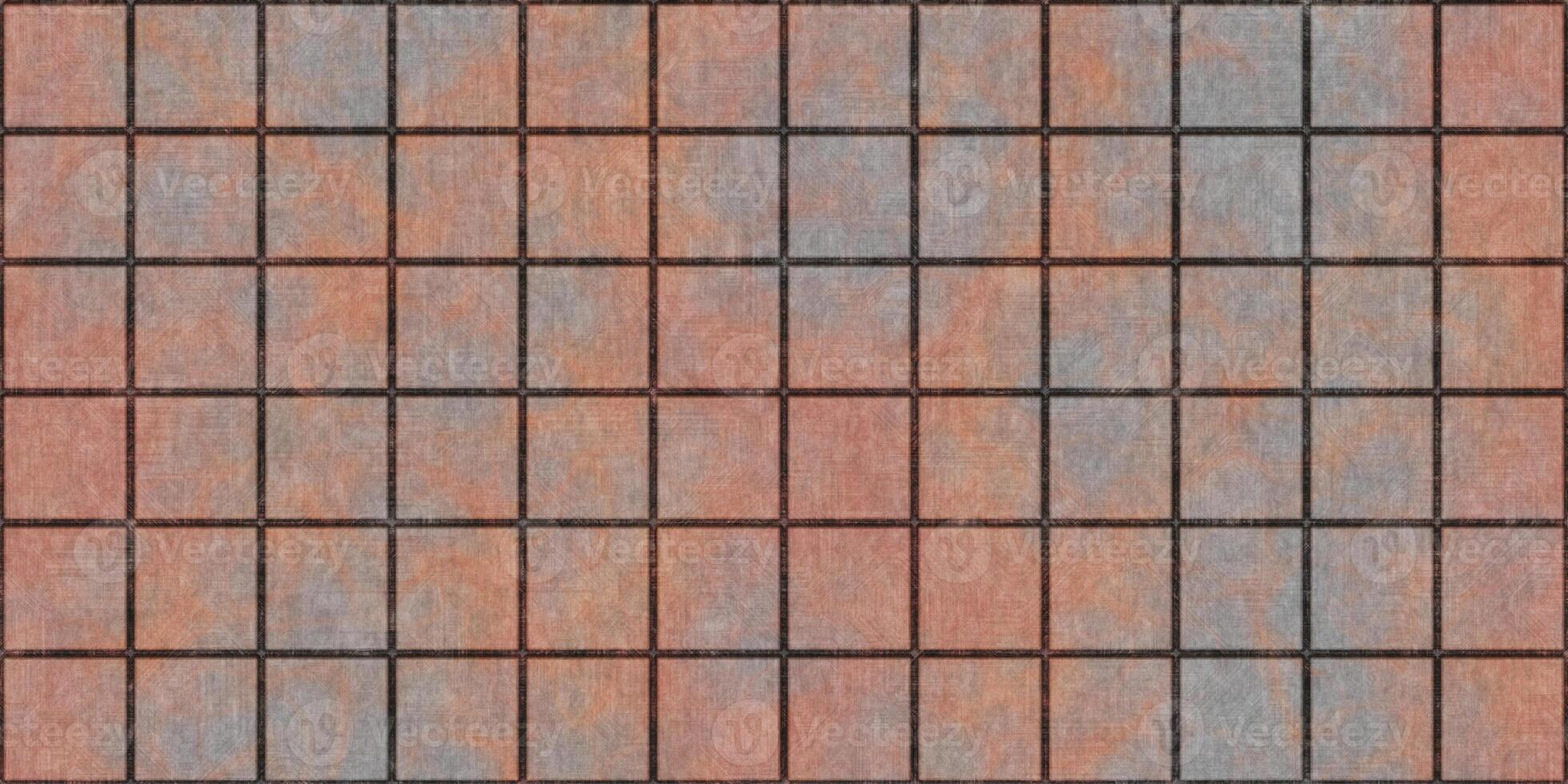 Dirty Rusted Metal Panels Pattern. Seamless Transition. photo