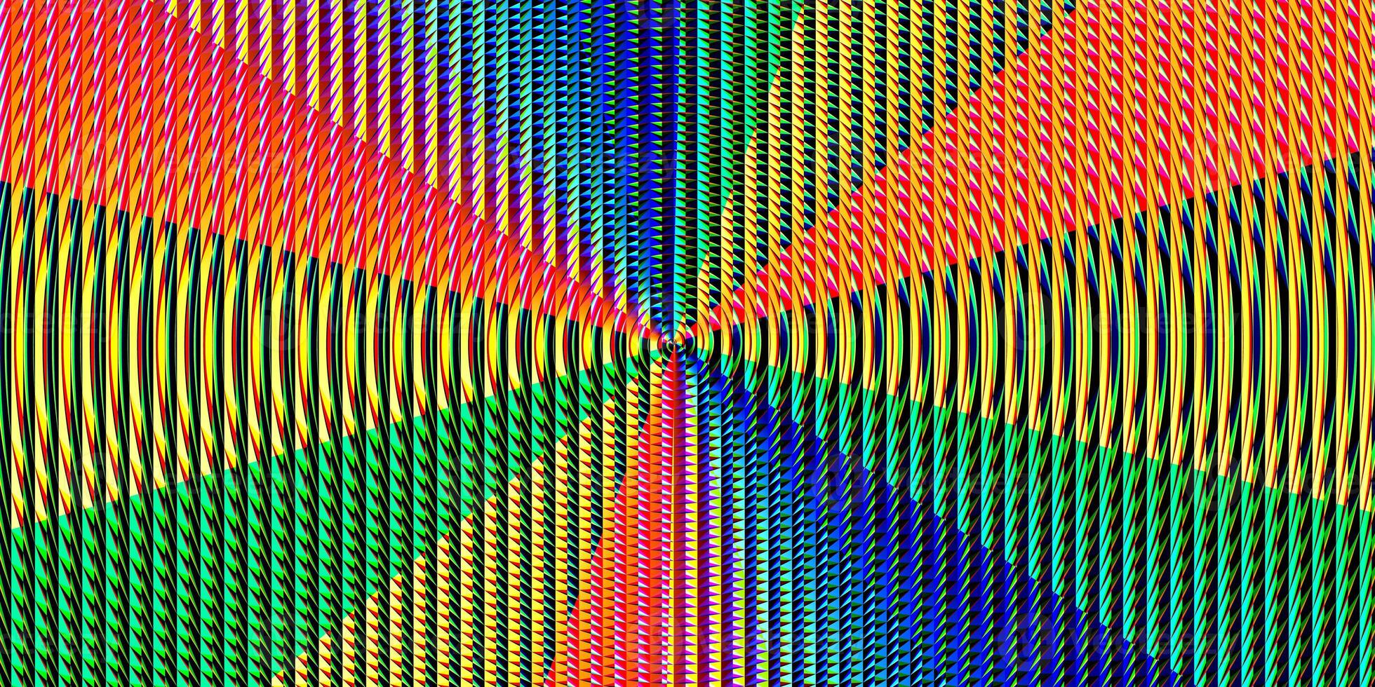 Colored striped circles projector lens background creative. Searchlight screen optical. Lamp flare glow. Fresnel lens pattern. Spotlight glass art texture. photo