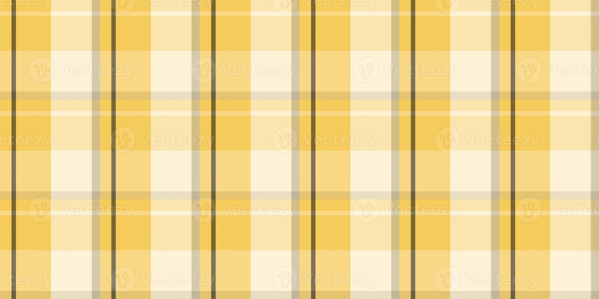 Yellow grey woolen cotton wear textile background. Seamless flannel texture. Fustian clothes fabric surface pattern. Checkered material backdrop. photo