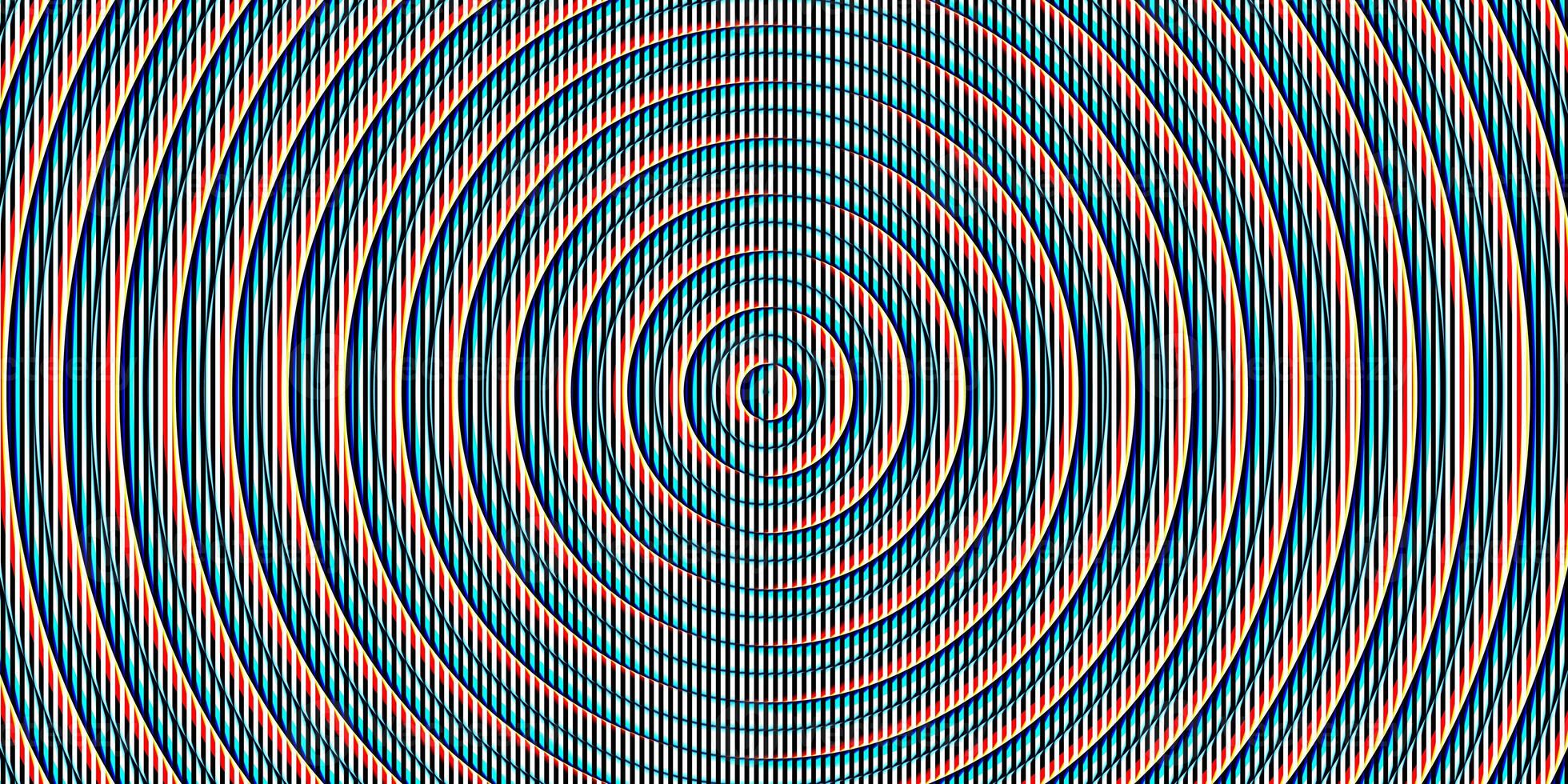 Blue pink striped circles lamp flare glow. Fresnel lens pattern. Spotlight glass art texture. Projector lens background creative. Searchlight screen optical. photo