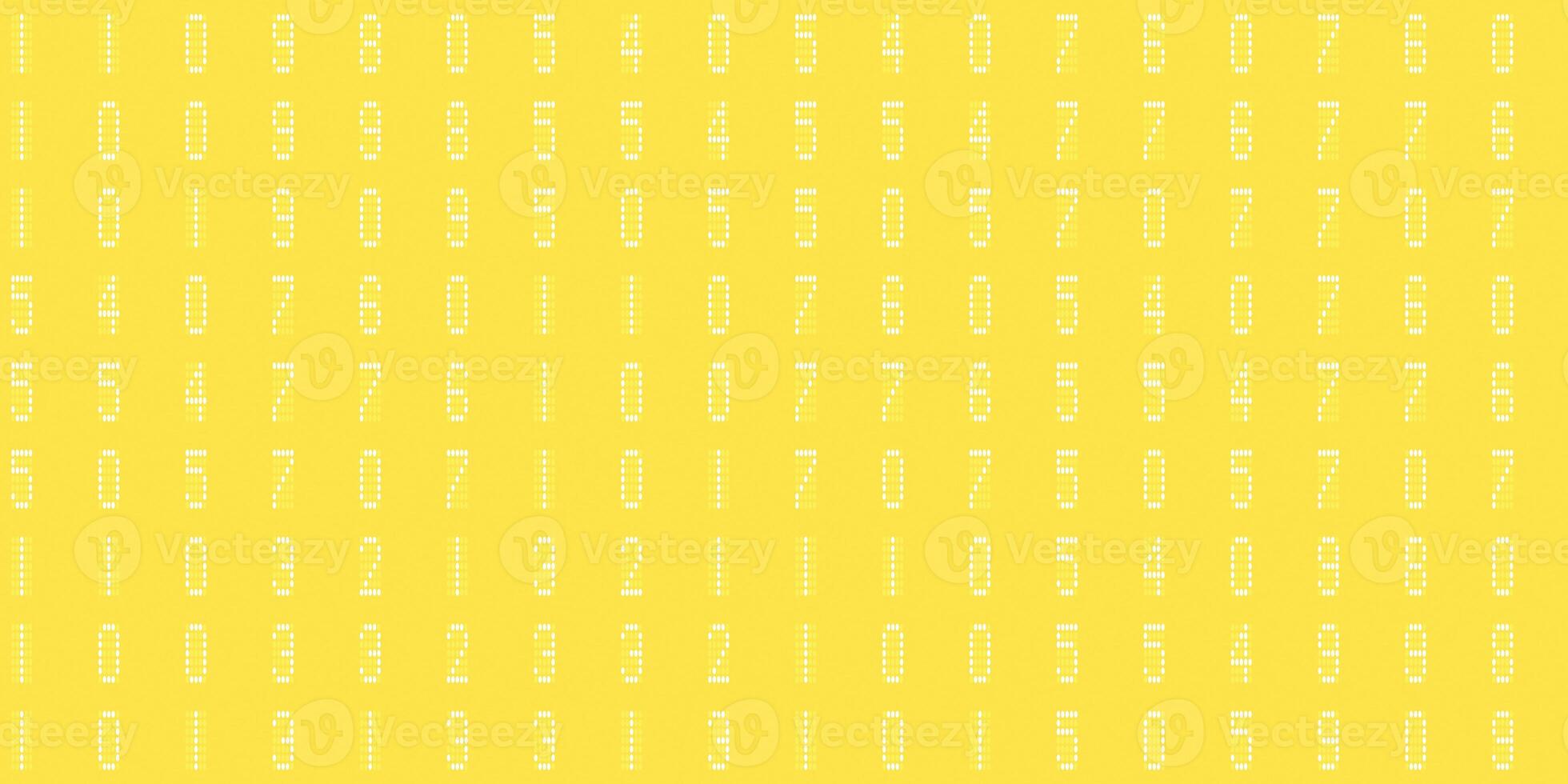 Yellow numeral tech design backdrop. Abstract display digit pattern. Electronic Numbers Background. Cyberspace texture. Numeric binary creative surface. photo