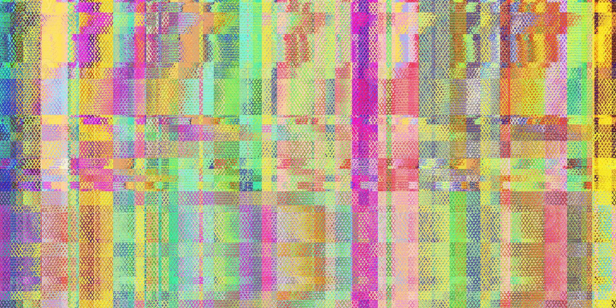 Colored Knurling Touch Abstract Grunge Pattern. Distortion Screen Texture. Colorful Noise Background. Glitch Art Backdrop. Distorted Geometric Surface. photo