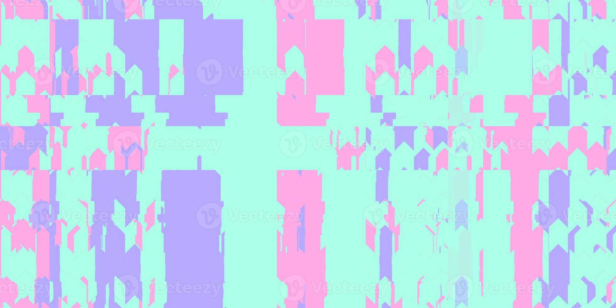 Pastel Chevron Geometry Glitch Art Backdrop. Distorted Geometric Surface. Abstract grunge pattern. Distortion Screen Texture. Colorful Noise Background. photo
