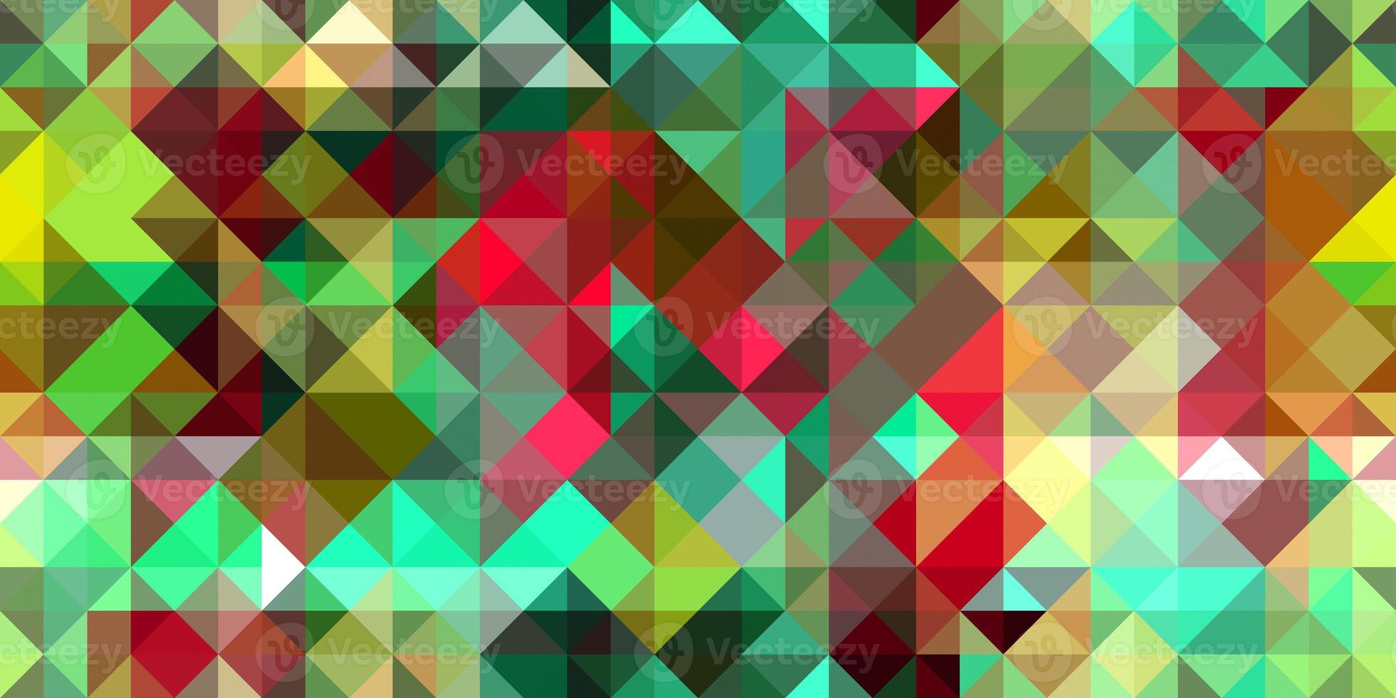 Geometric background pattern. Green red yellow brown. Seamless chaotic random forms colored geometric modernism style. photo