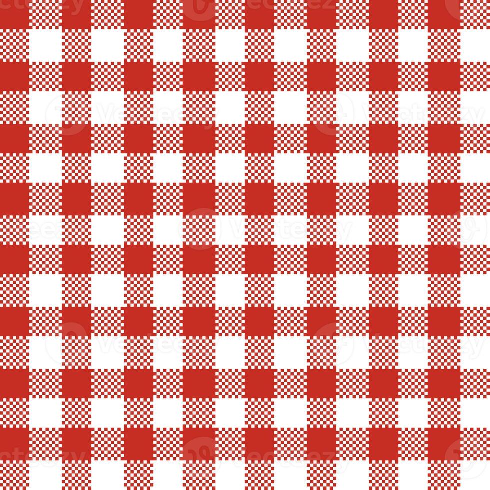 Gingham Pattern. Seamless dark red white traditional check pattern. Good for tablecloths, oilcloths, towels, picnic blankets, gift paper. photo