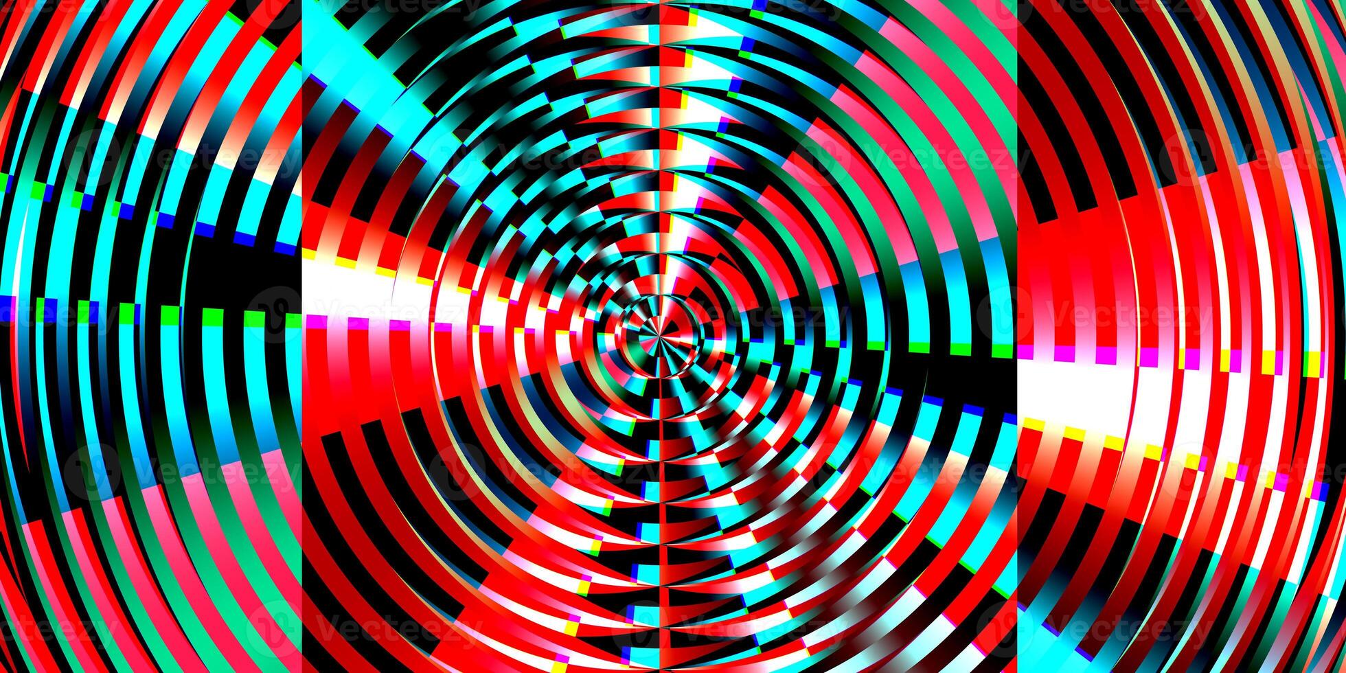Red blue striped circles lamp flare glow. Fresnel lens pattern. Spotlight glass art texture. Projector lens background creative. Searchlight screen optical. photo