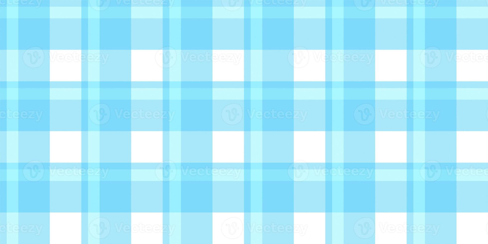 Blue white woolen cotton wear textile background. Seamless flannel texture. Fustian clothes fabric surface pattern. Checkered material backdrop. photo