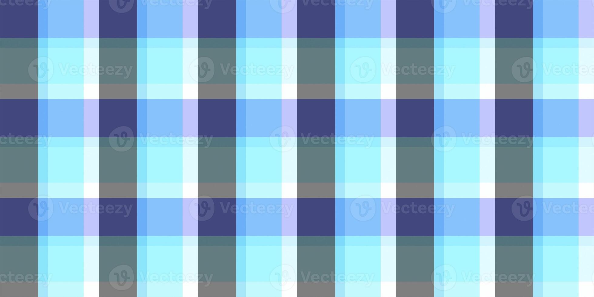 Lilac blue checkered material backdrop. Woolen cotton wear textile background. Seamless flannel texture. Fustian clothes fabric surface pattern. photo