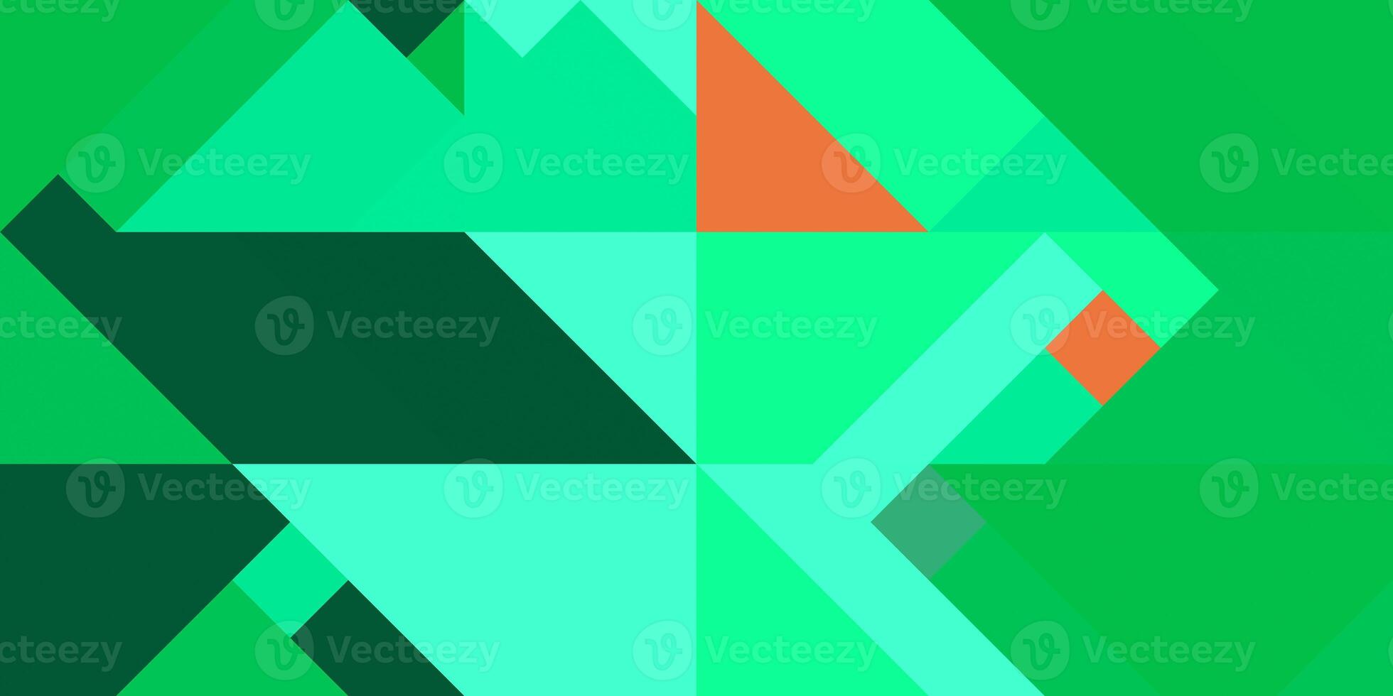 Geometric background pattern. Green blue orange.Seamless different normal shapes colored geometric minimal design. photo