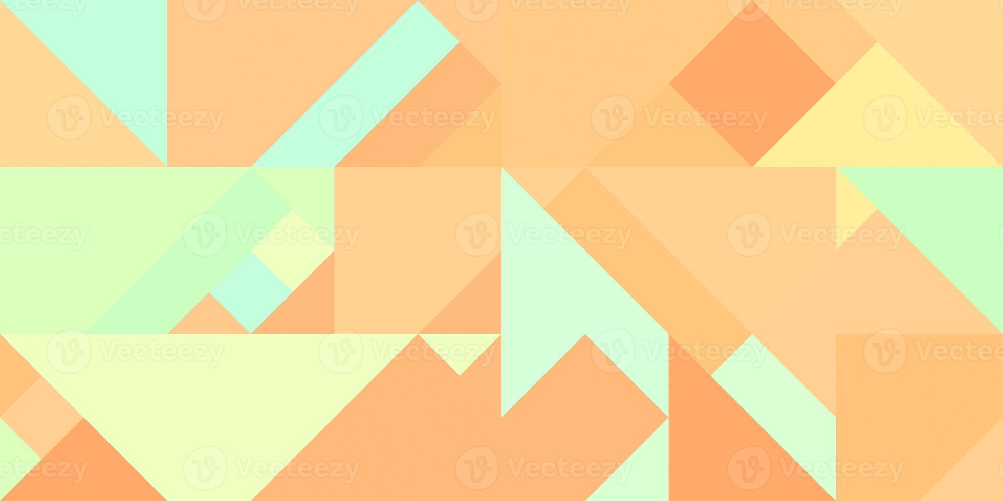 Geometric background pattern. Montserrat brown luminouse green.Seamless chaotic usual forms multicolor geometric modernism style. photo