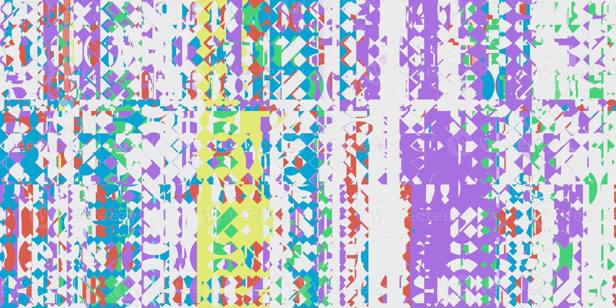 White Colored Swirl Line Glitch Art Backdrop. Distorted Geometric Surface. Abstract grunge pattern. Distortion Screen Texture. Colorful Noise Background. photo