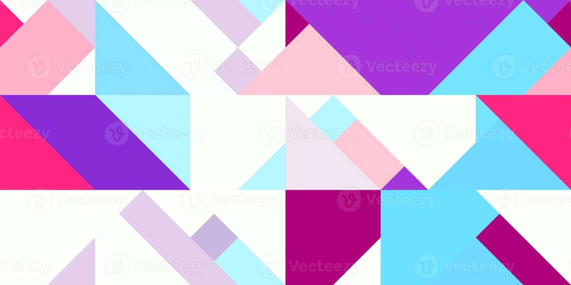 Geometric background pattern. Violet sky blue pink white. Seamless shambolic common triangles color geometric modernism style. photo