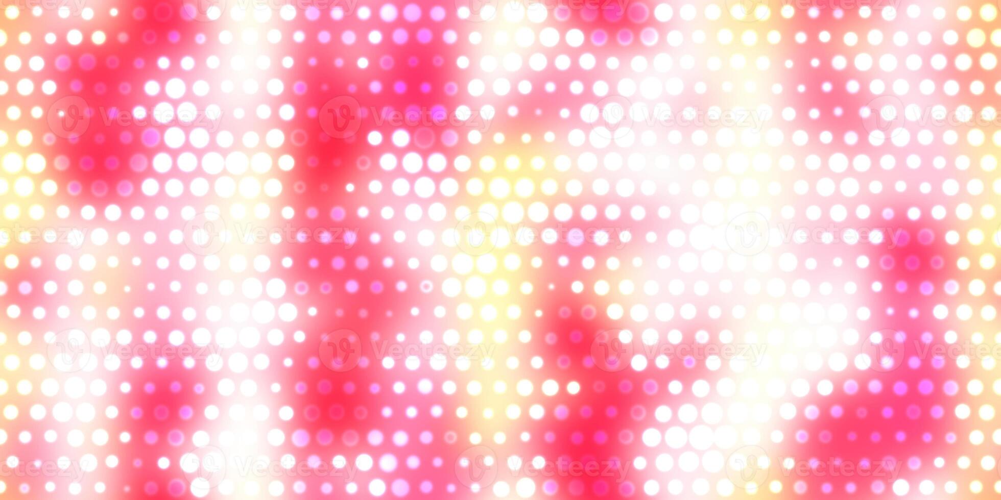Red pink yellow bright rings glowing colorful pattern. Simple sweet design. Dots color background. Blurred dotted colored texture. Happy circles color love creative backdrop. photo