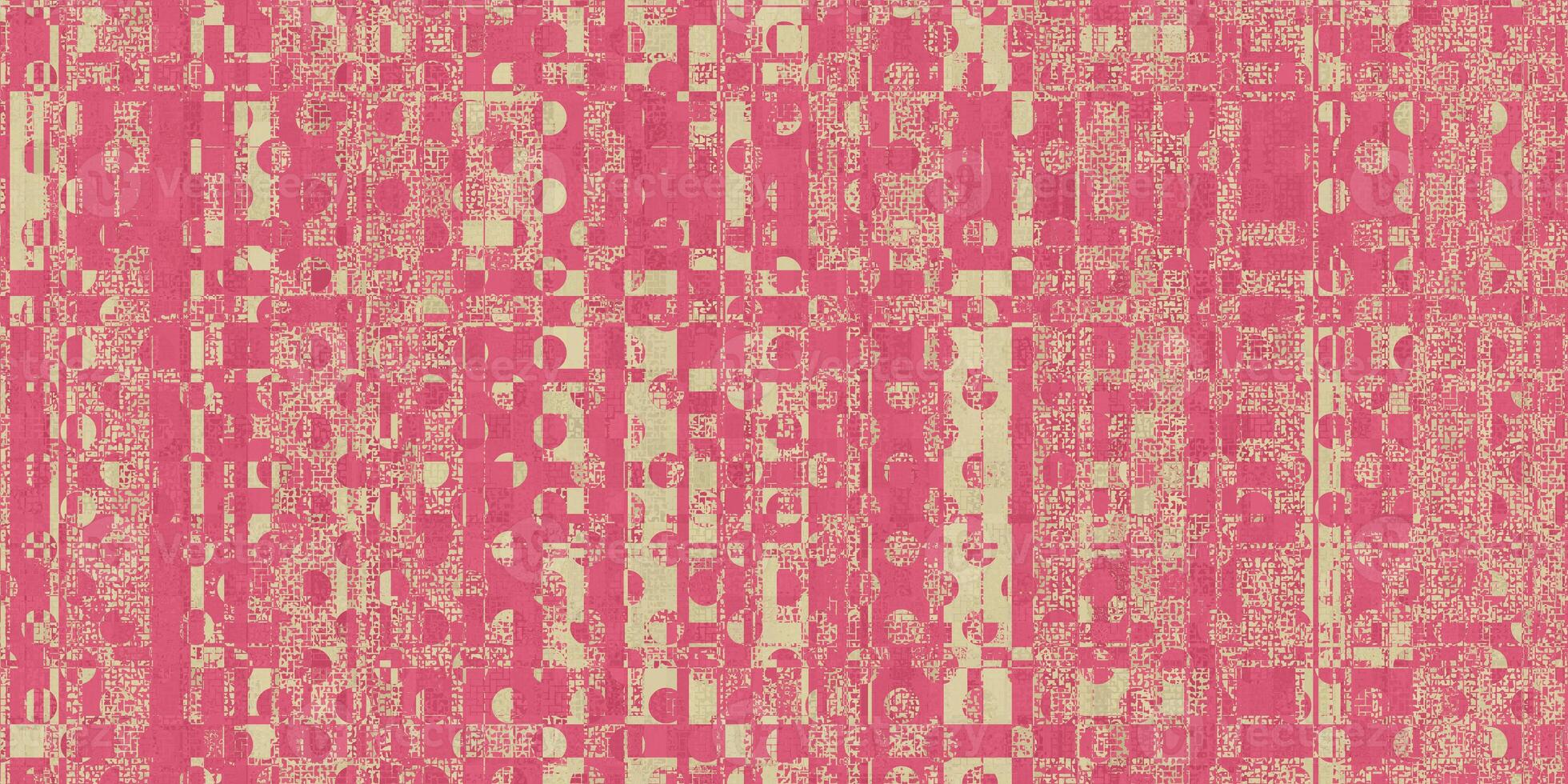 Pink Dotty Glitch Art Backdrop. Distorted Geometric Surface. Abstract grunge pattern. Distortion Screen Texture. Colorful Noise Background. photo