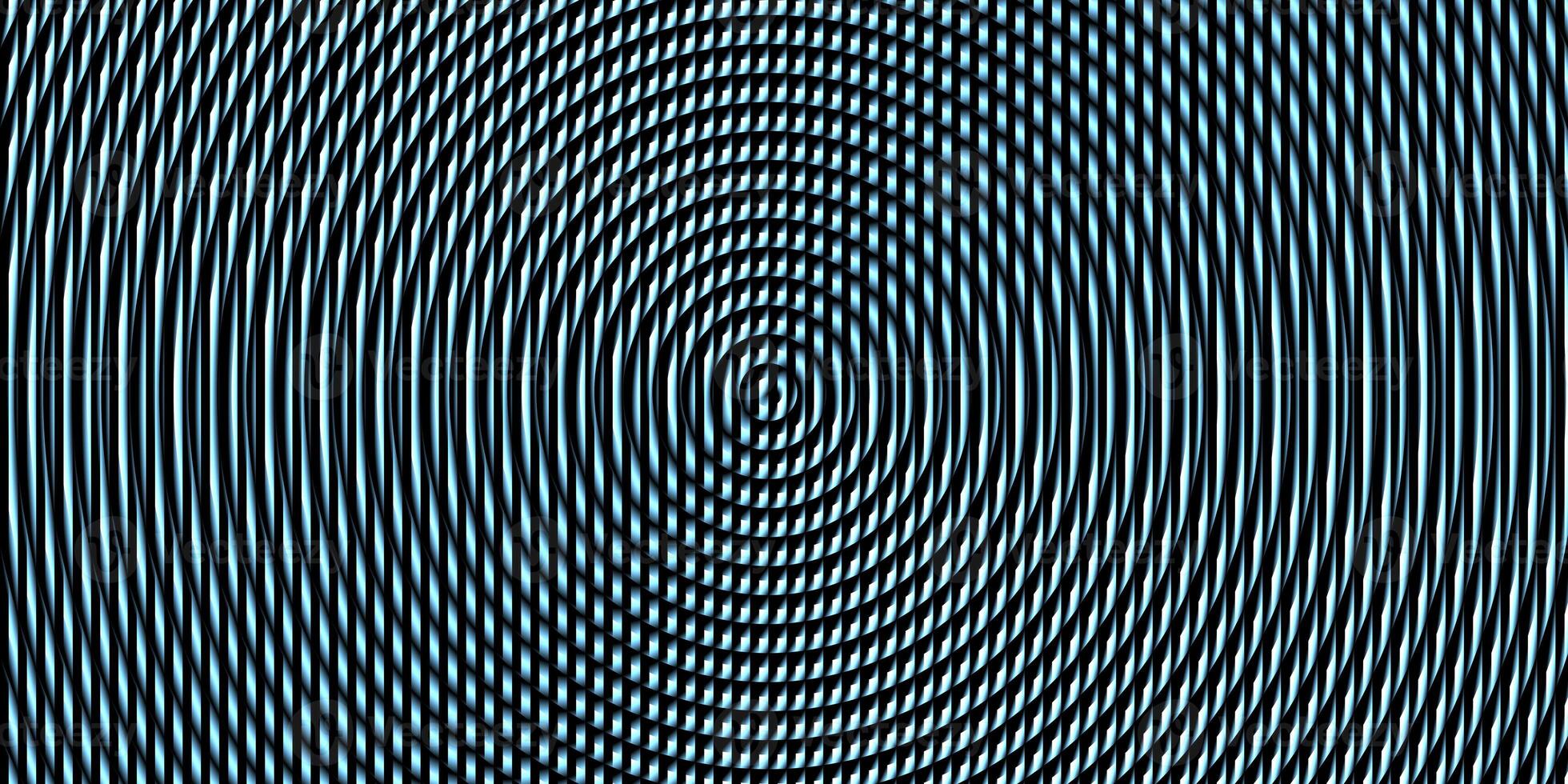 Blue striped circles projector lens background creative. Searchlight screen optical. Lamp flare glow. Fresnel lens pattern. Spotlight glass art texture. photo