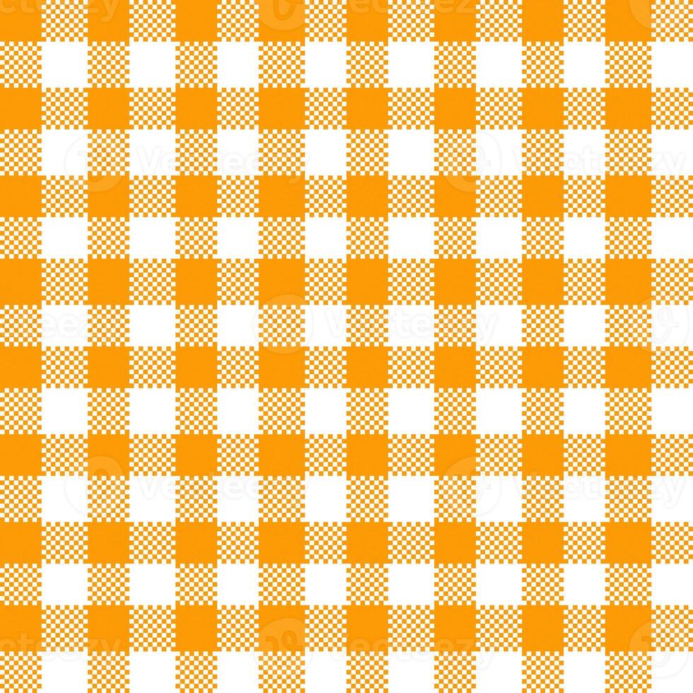 Gingham Pattern. Seamless orange white traditional check pattern. Good for tablecloths, oilcloths, towels, picnic blankets, gift paper. photo