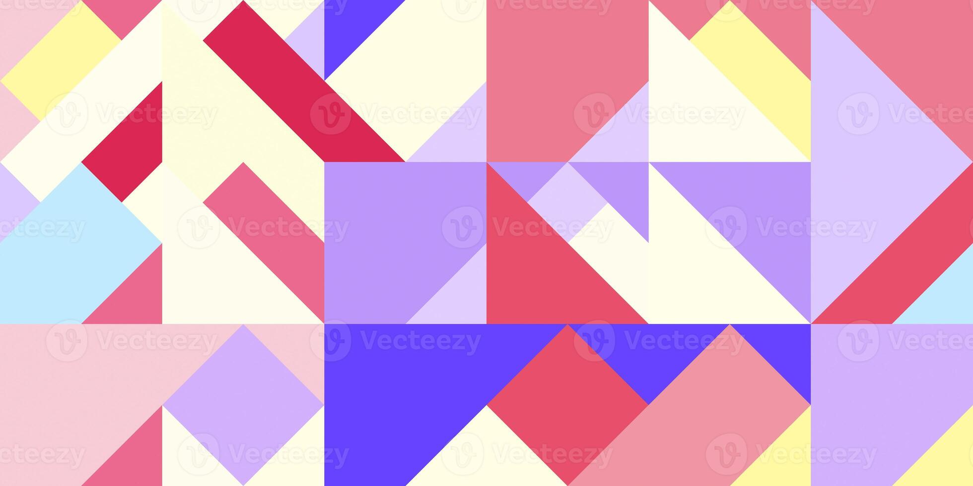Geometric background pattern. Light lilac interrail brown ipanema yellow. Seamless shambolic common triangles color geometric modernism style. photo