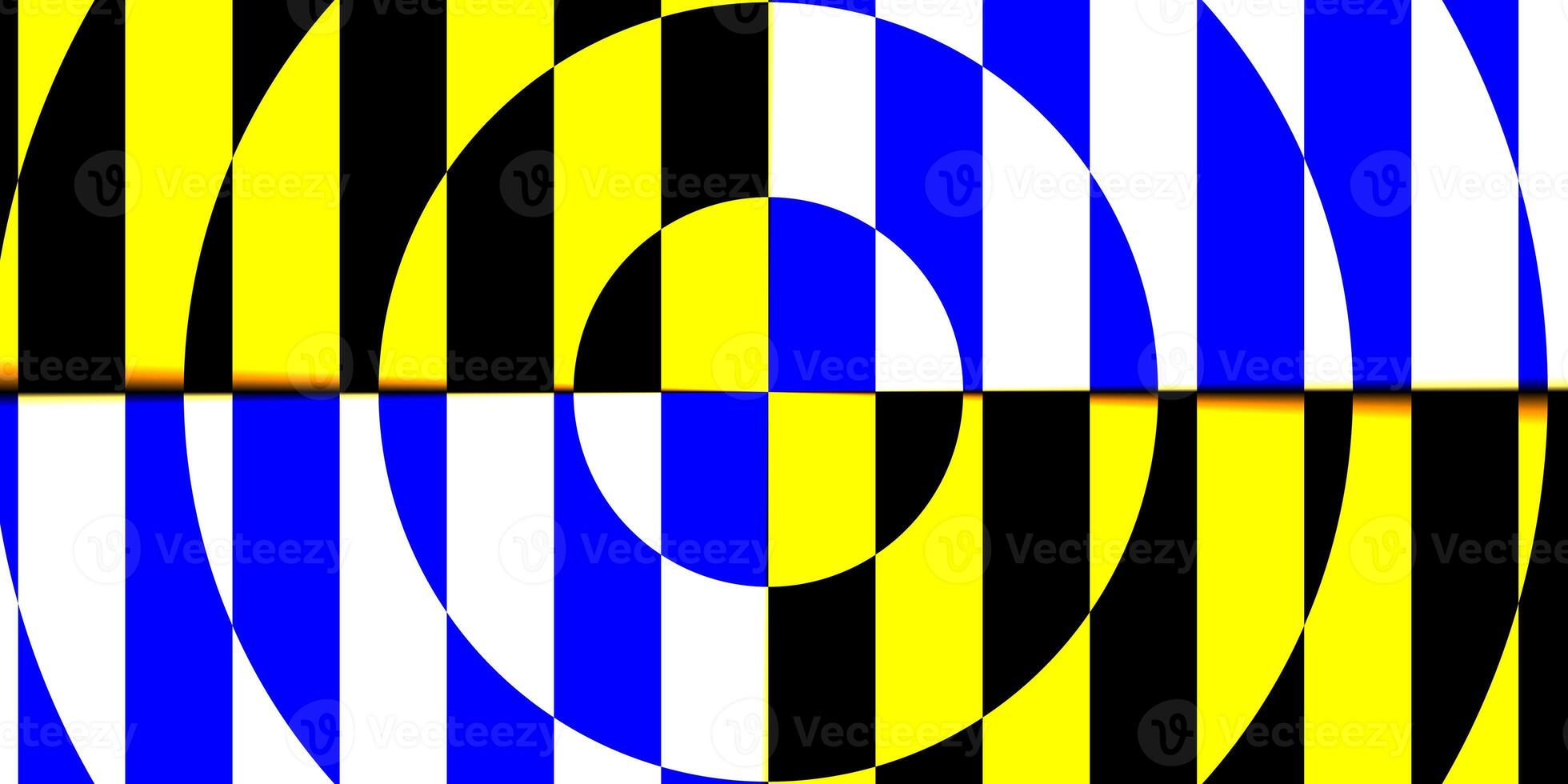 Yellow blue projector lens background creative. Searchlight striped circles screen optical. Lamp flare glow. Fresnel lens pattern. Spotlight glass art texture. photo