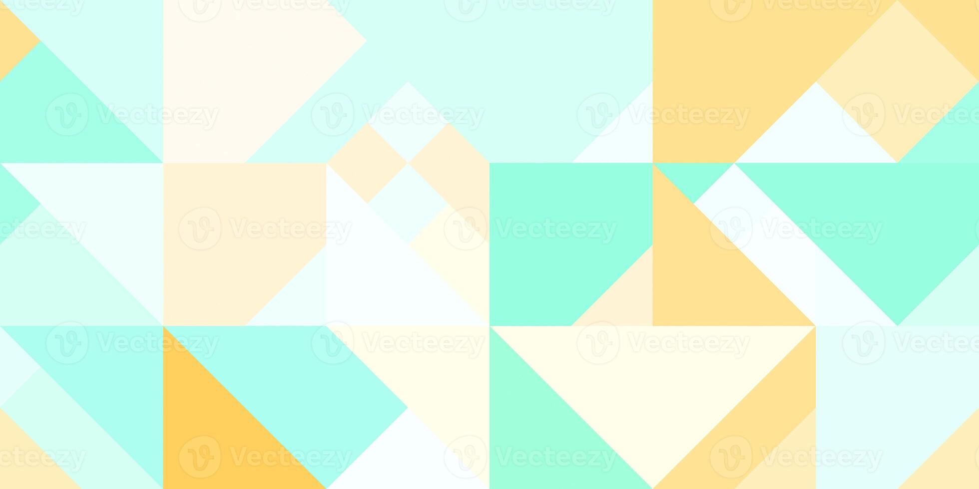 Geometric background pattern. Inca brown bali green sky blue. Seamless chaotic random forms colored geometric modernism style. photo