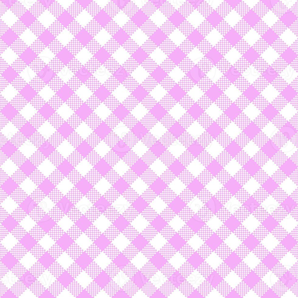 Gingham Pattern. Seamless lilac plum white classic diagonal check pattern. Good for towels, blankets, skirts, napkins, gift paper. photo