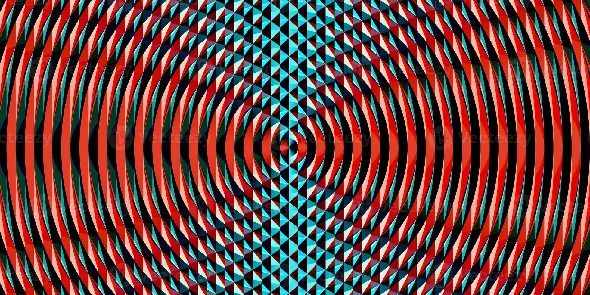 Color fresnel lens pattern. Spotlight glass art texture. Projector lens background creative. Searchlight striped circles screen optical. Lamp flare glow. photo