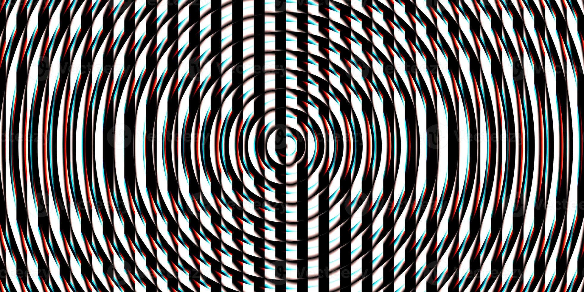 Black and white spotlight glass art texture. Projector lens background creative. Searchlight striped circles screen optical. Lamp flare glow. Fresnel lens pattern. photo