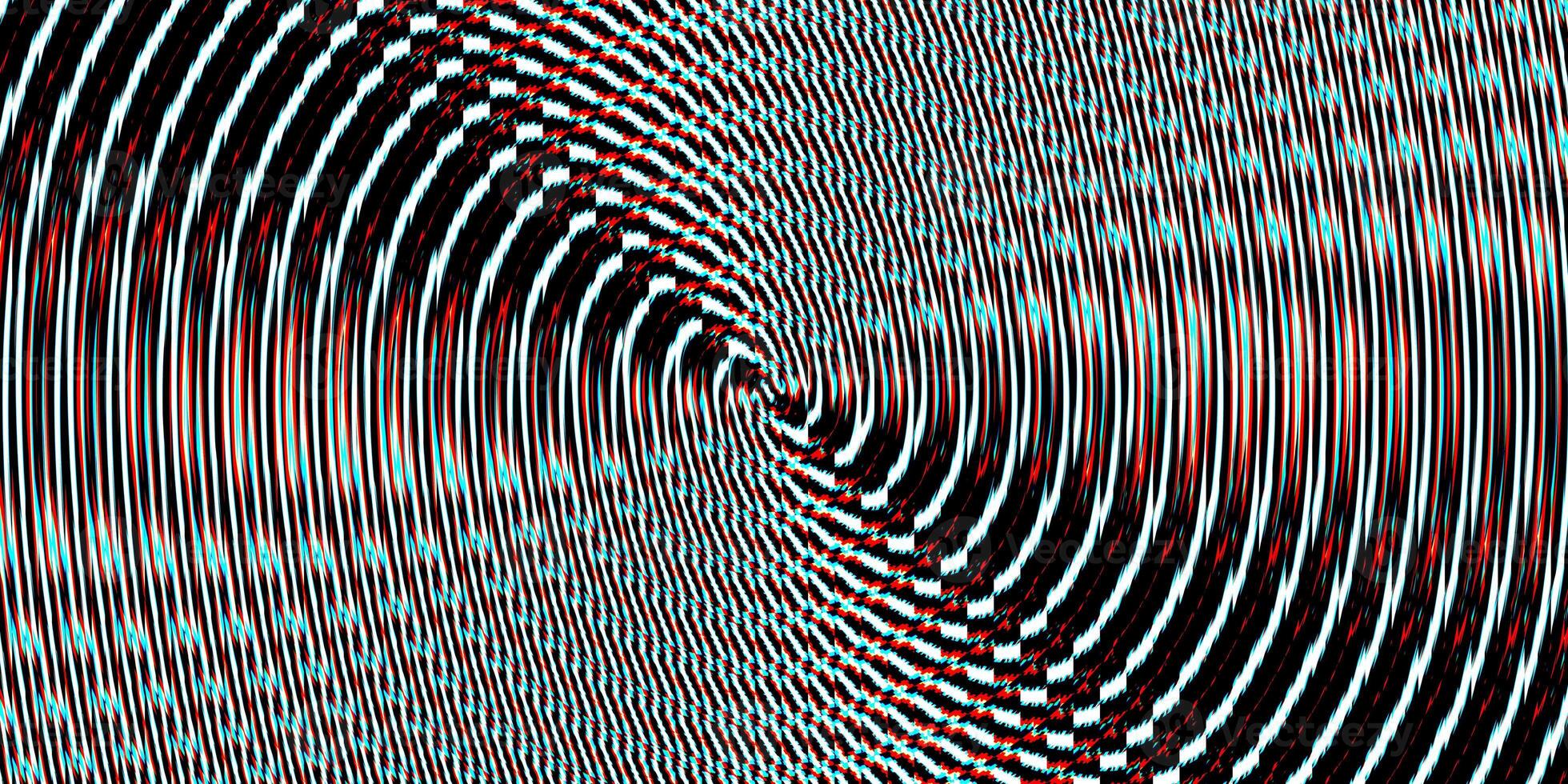 Red blue black searchlight striped circles screen optical. Lamp flare glow. Fresnel lens pattern. Spotlight glass art texture. Projector lens background creative. photo