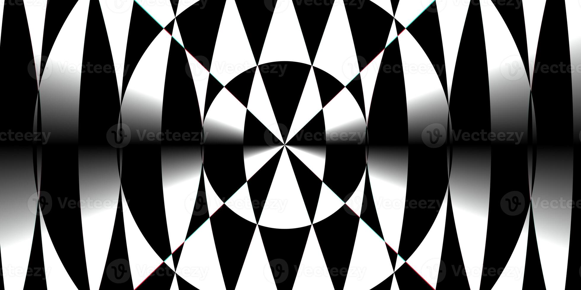 Black and white lamp flare glow. Fresnel lens pattern. Spotlight glass art texture. Projector lens background creative. Searchlight striped circles screen optical. photo