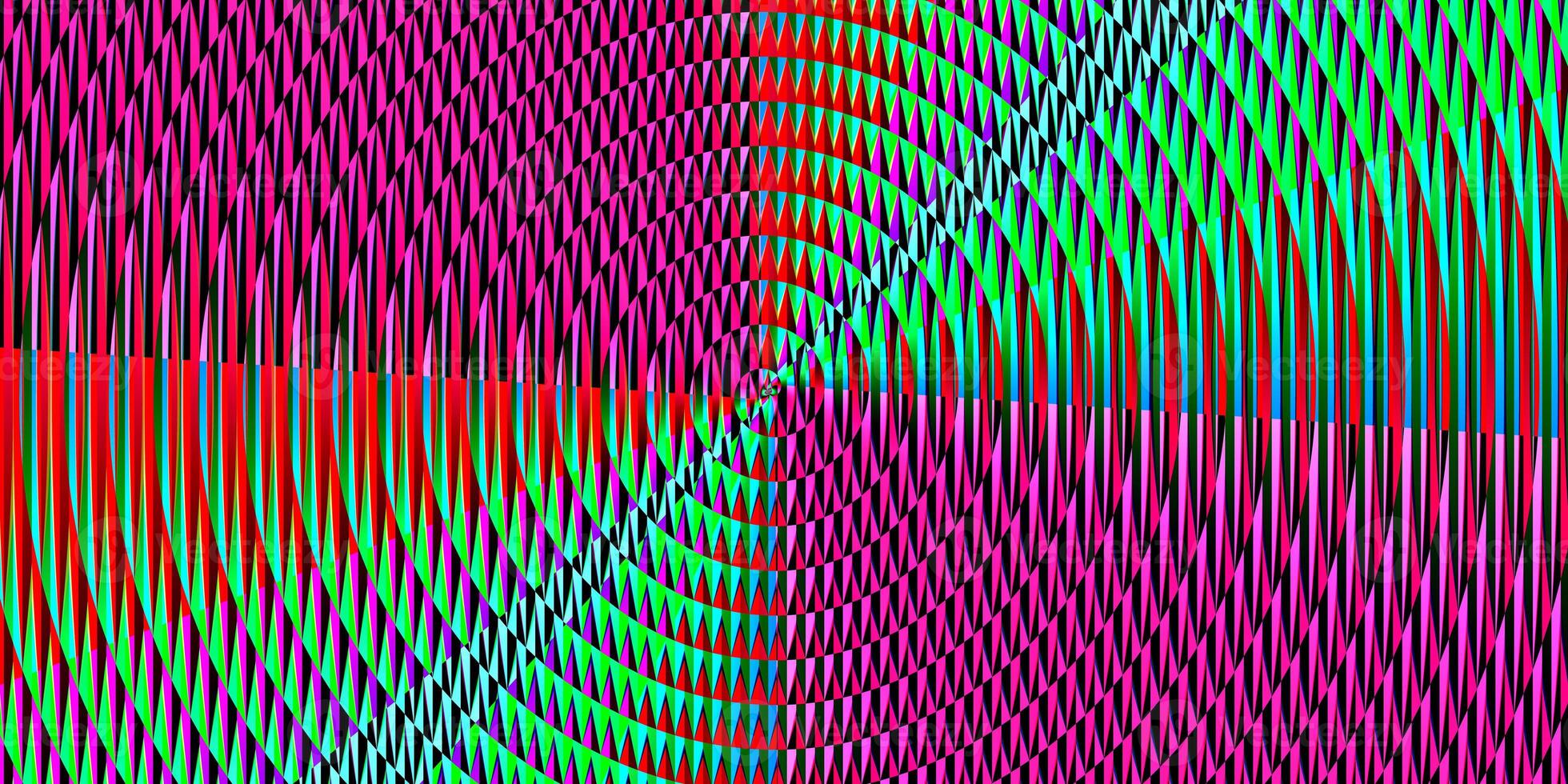 Color fresnel lens pattern. Spotlight glass art texture. Projector lens background creative. Searchlight striped circles screen optical. Lamp flare glow. photo