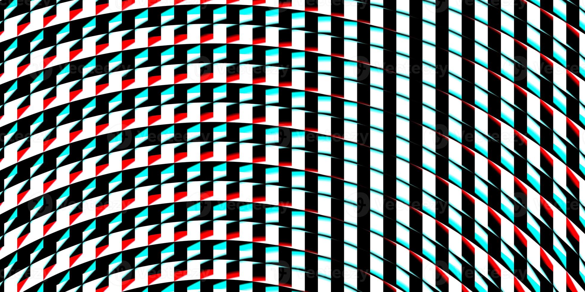 Blue red spotlight glass art texture. Projector lens background creative. Searchlight striped circles screen optical. Lamp flare glow. Fresnel lens pattern. photo