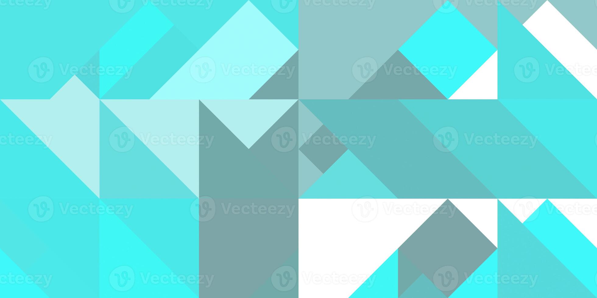 Geometric background pattern. Genesis blue sea green. Seamless different flat even color shapes minimal design. photo