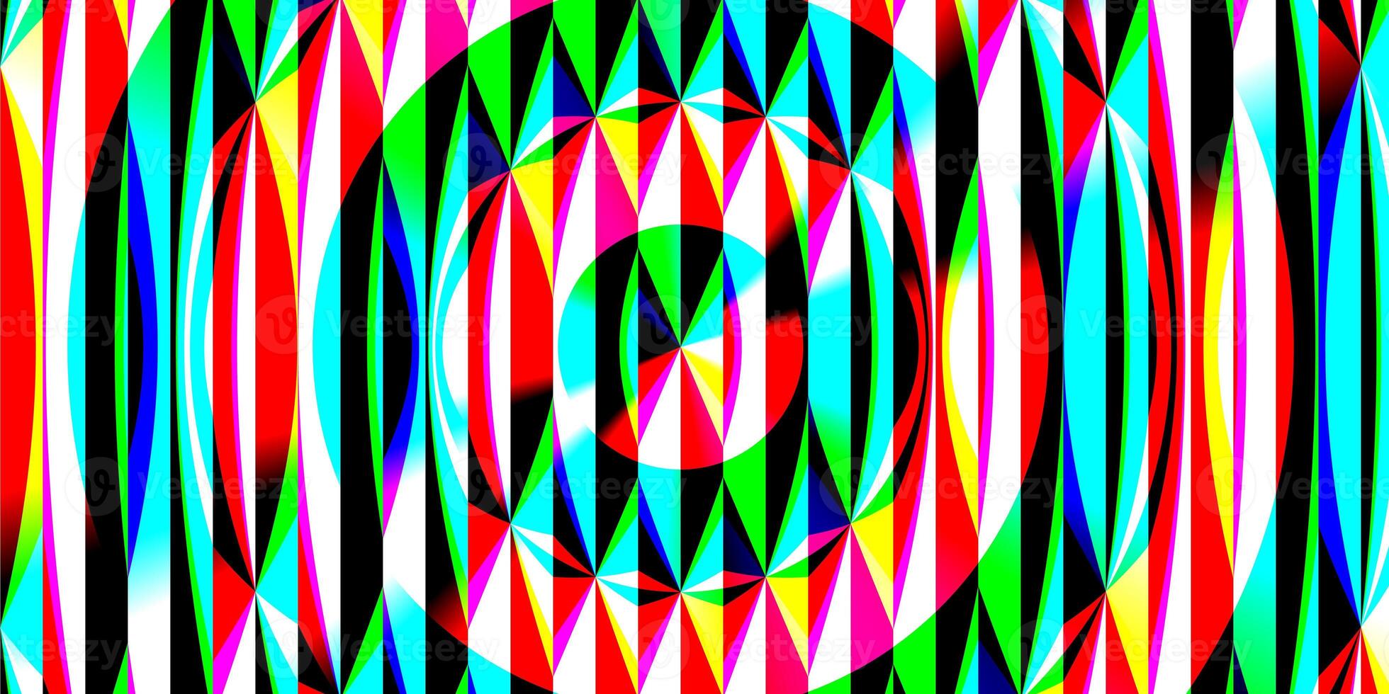 Color searchlight striped circles screen optical. Lamp flare glow. Fresnel lens pattern. Spotlight glass art texture. Projector lens background creative. photo