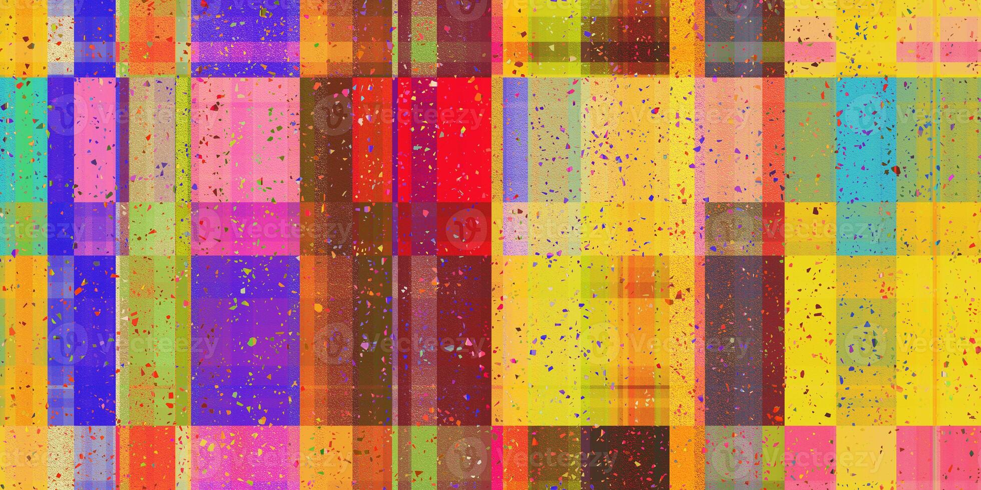 Colored Rubber Flooring Distorted Geometric Surface. Abstract grunge pattern. Distortion Screen Texture. Colorful Noise Background. Glitch Art Backdrop. photo