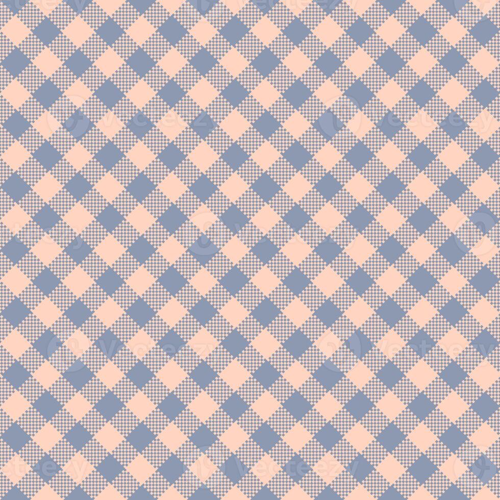 Gingham Pattern. Seamless dark gray peach puff classic diagonal check pattern. Good for towels, blankets, skirts, napkins, gift paper. photo