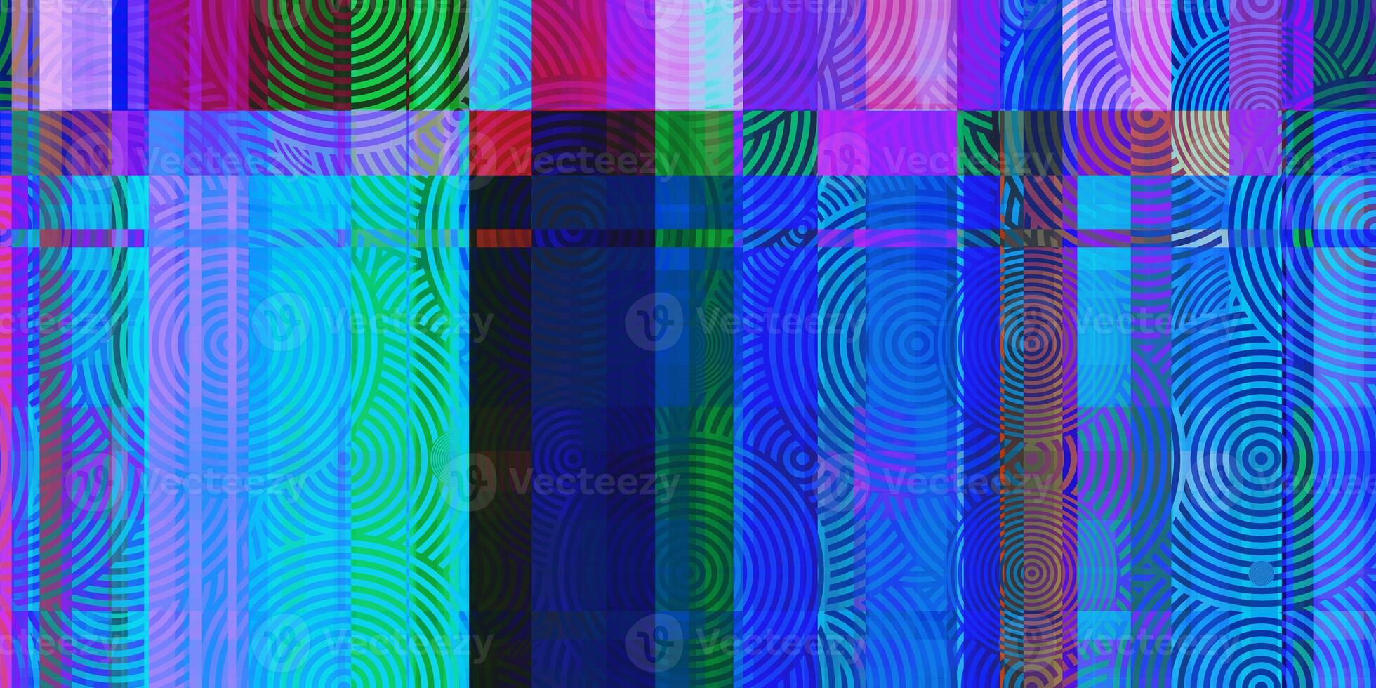 Multicolor Circles Polygons Abstract Grunge Pattern. photo