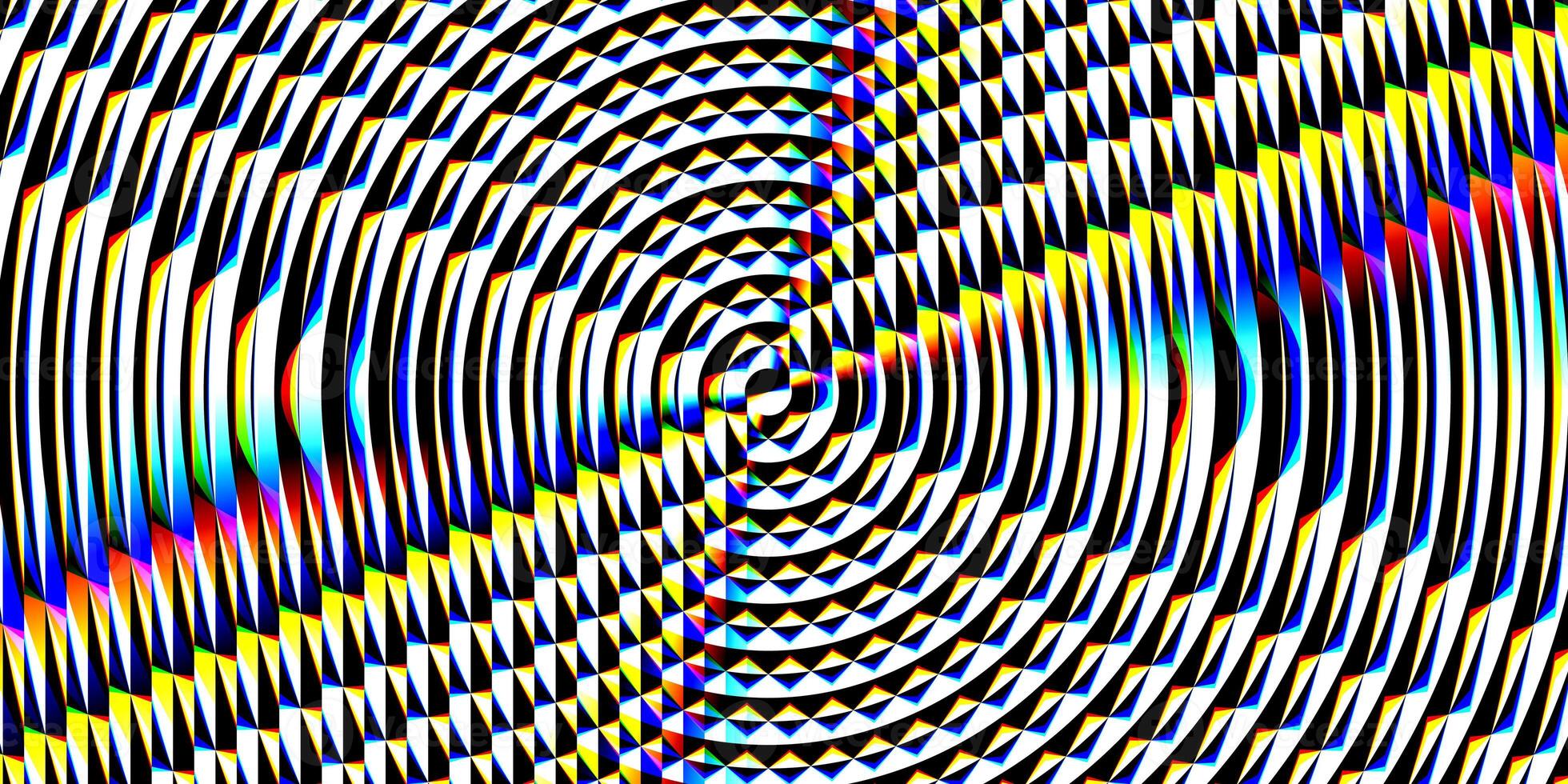 Color searchlight striped circles screen optical. Lamp flare glow. Fresnel lens pattern. Spotlight glass art texture. Projector lens background creative. photo