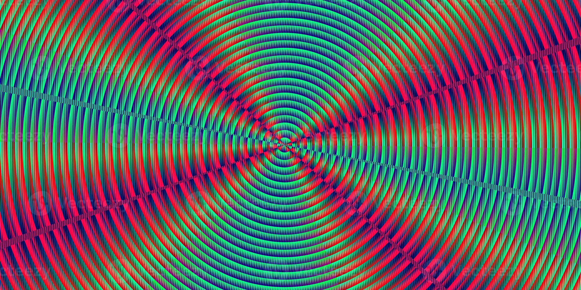 Color searchlight striped circles screen optical. Lamp flare glow. Fresnel lens pattern. Spotlight glass art texture. Projector lens background creative. photo