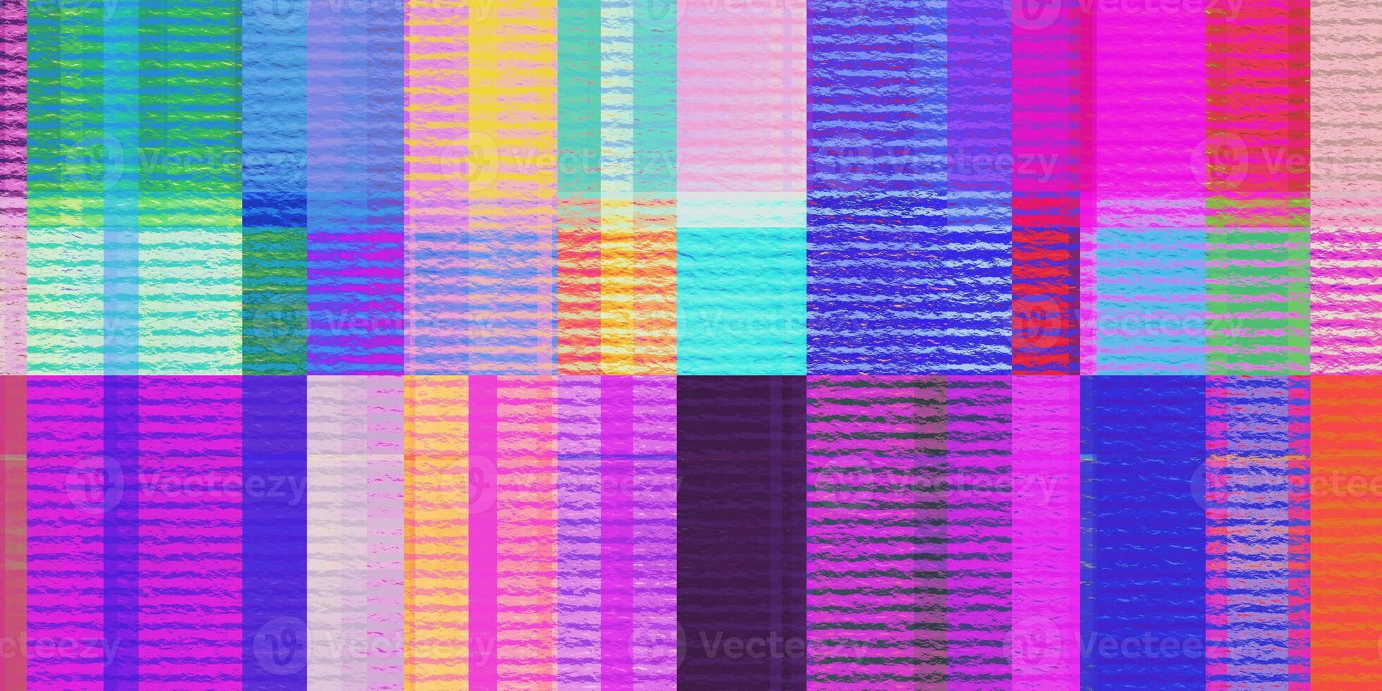 Colored Cold Pressed Paper Colorful Noise Background. Glitch Art Backdrop. Distorted Geometric Surface. Abstract grunge pattern. Distortion Screen Texture. photo