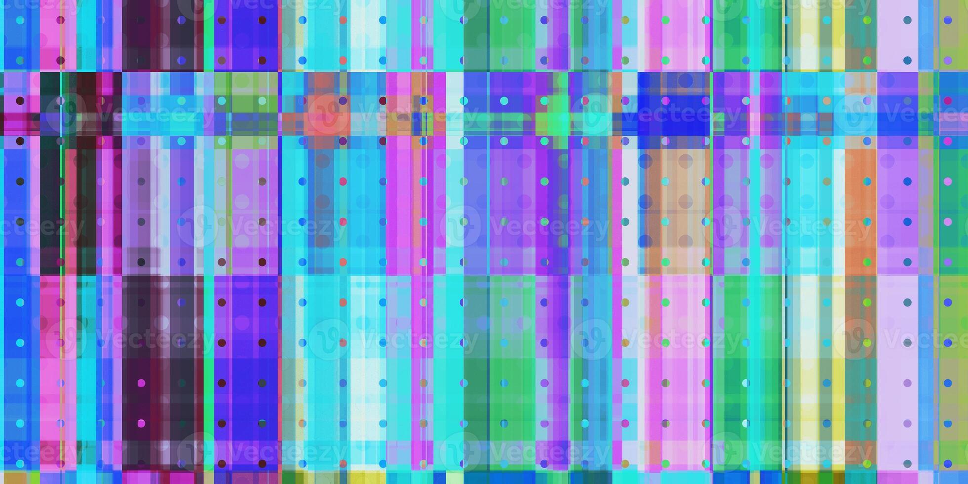Multicolor Dots Abstract Grunge Pattern. Distortion Screen Texture. Colorful Noise Background. Glitch Art Backdrop. Distorted Geometric Surface. photo