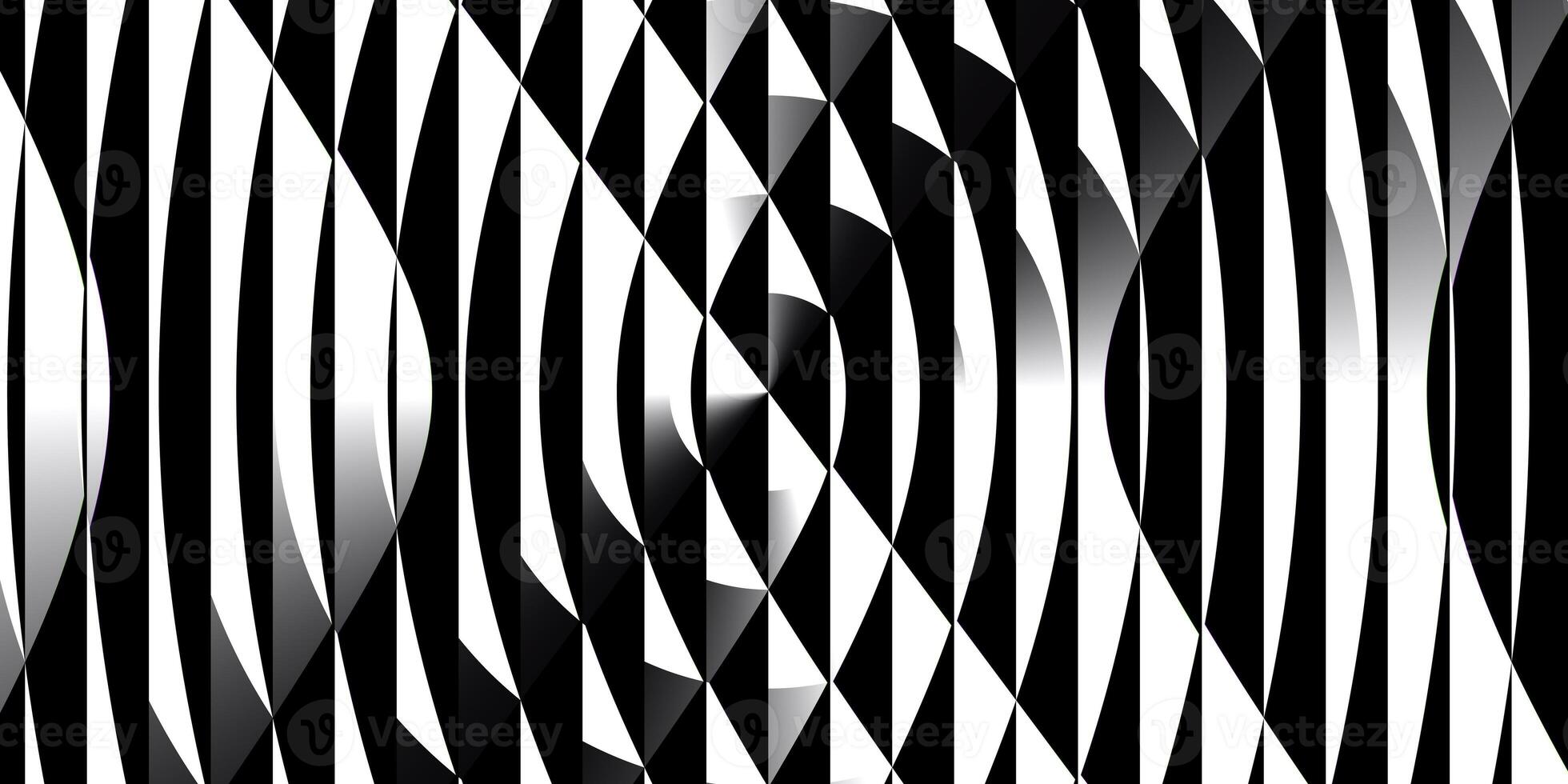 Black and white searchlight striped circles screen optical. Lamp flare glow. Fresnel lens pattern. Spotlight glass art texture. Projector lens background creative. photo